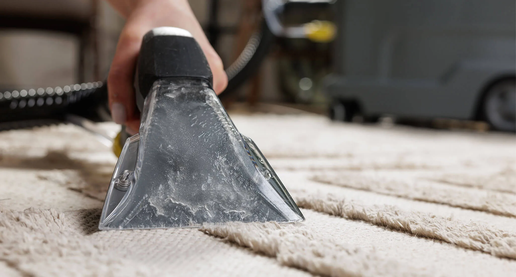 Nettoyage en profondeur d’un tapis à l’extracteur